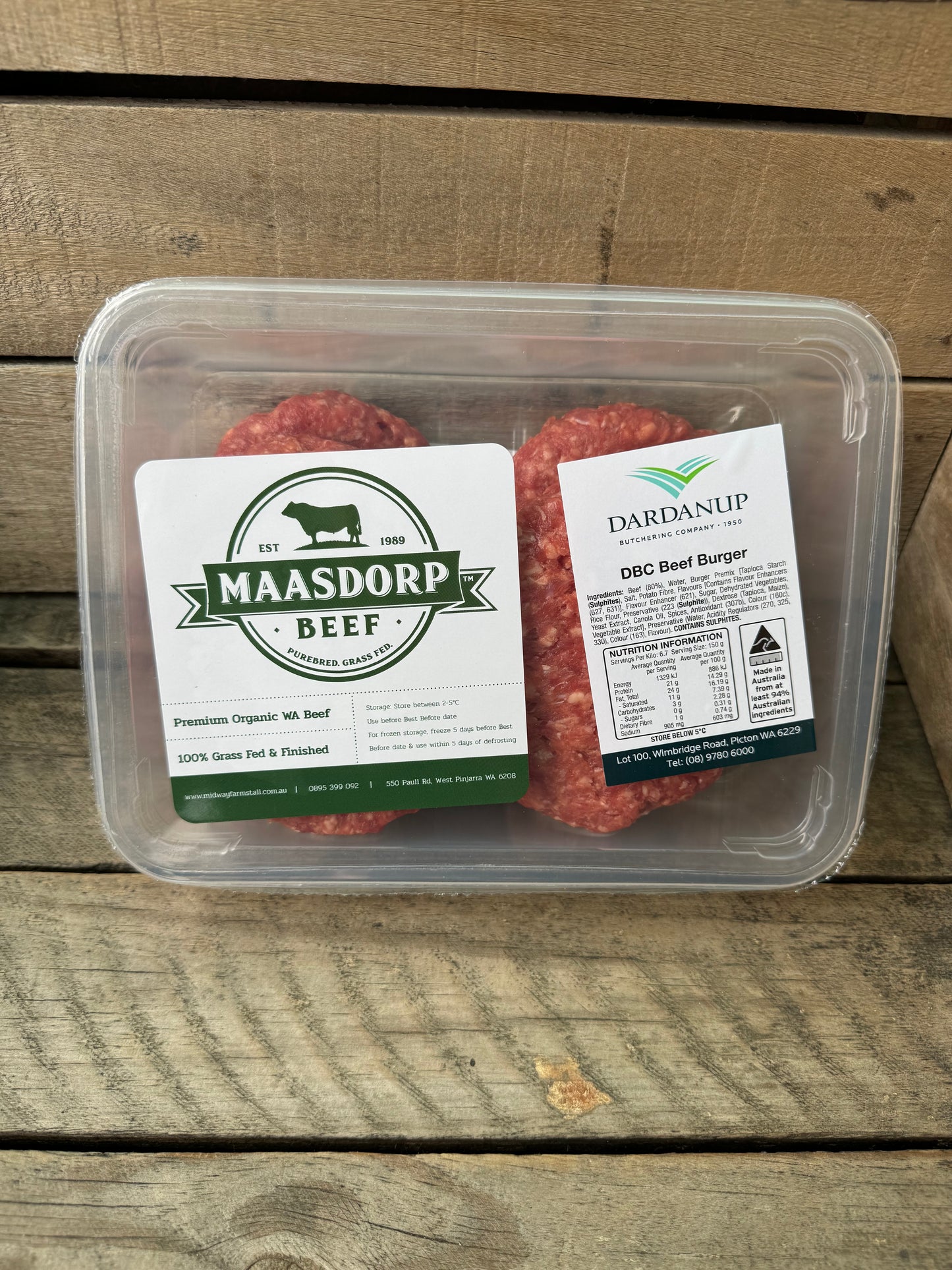 BEEF 150G x 6 BURGER PATTIES (1KG)
